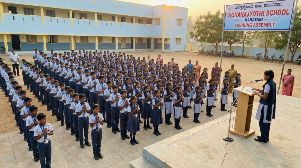 Student Life in Karatagi Begins with a Positive Morning Routine