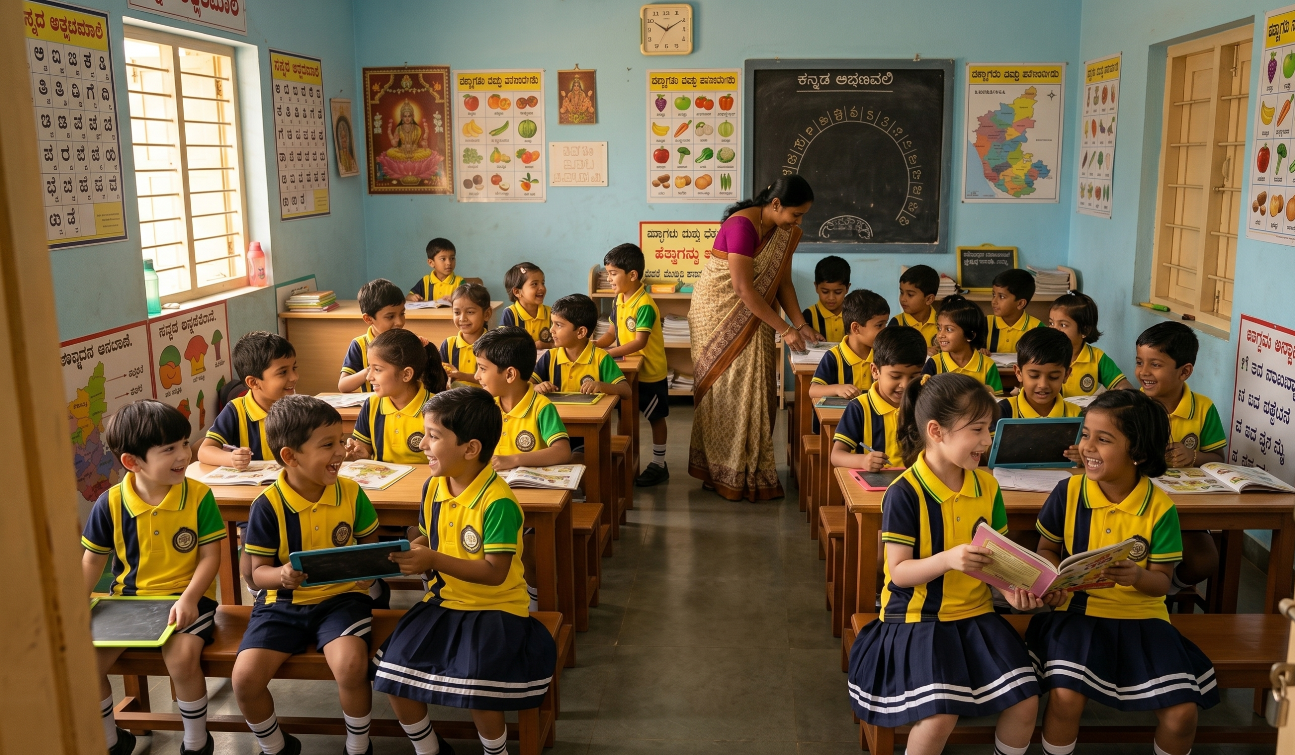 Kids studying together